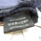 Hermes Casaque Chevron Scarf Shawl Cashmere 100% Navy Black Reversible Fringe — view 7