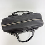 Prada Double Buckle with Cadena Leather Boston Bag Black Silver Vintage — view 7