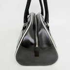 Prada Archive Bowling Bag Leather Black Silver Vintage — view 4