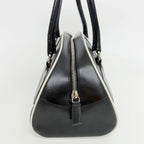 Prada Archive Bowling Bag Leather Black Silver Vintage — view 5