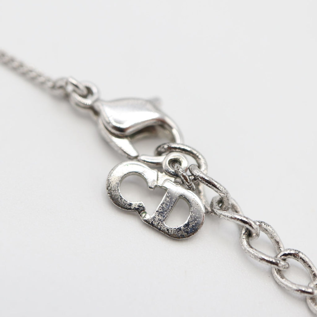 Dior Necklace Heart Motif Logo Silver — view 5