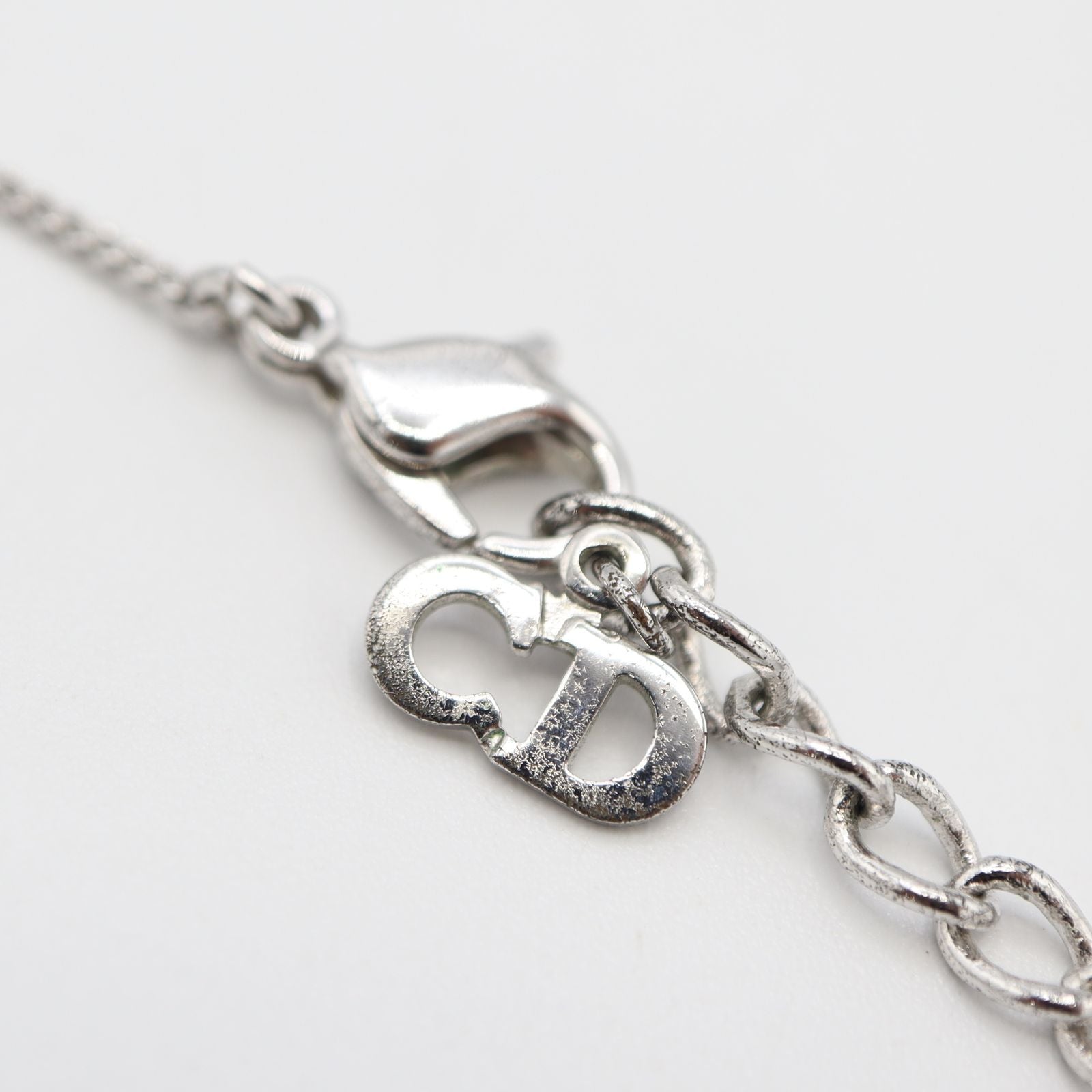 Dior Necklace Heart Motif Logo Silver — view 5