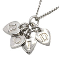 Dior Necklace Heart Motif Logo Silver
