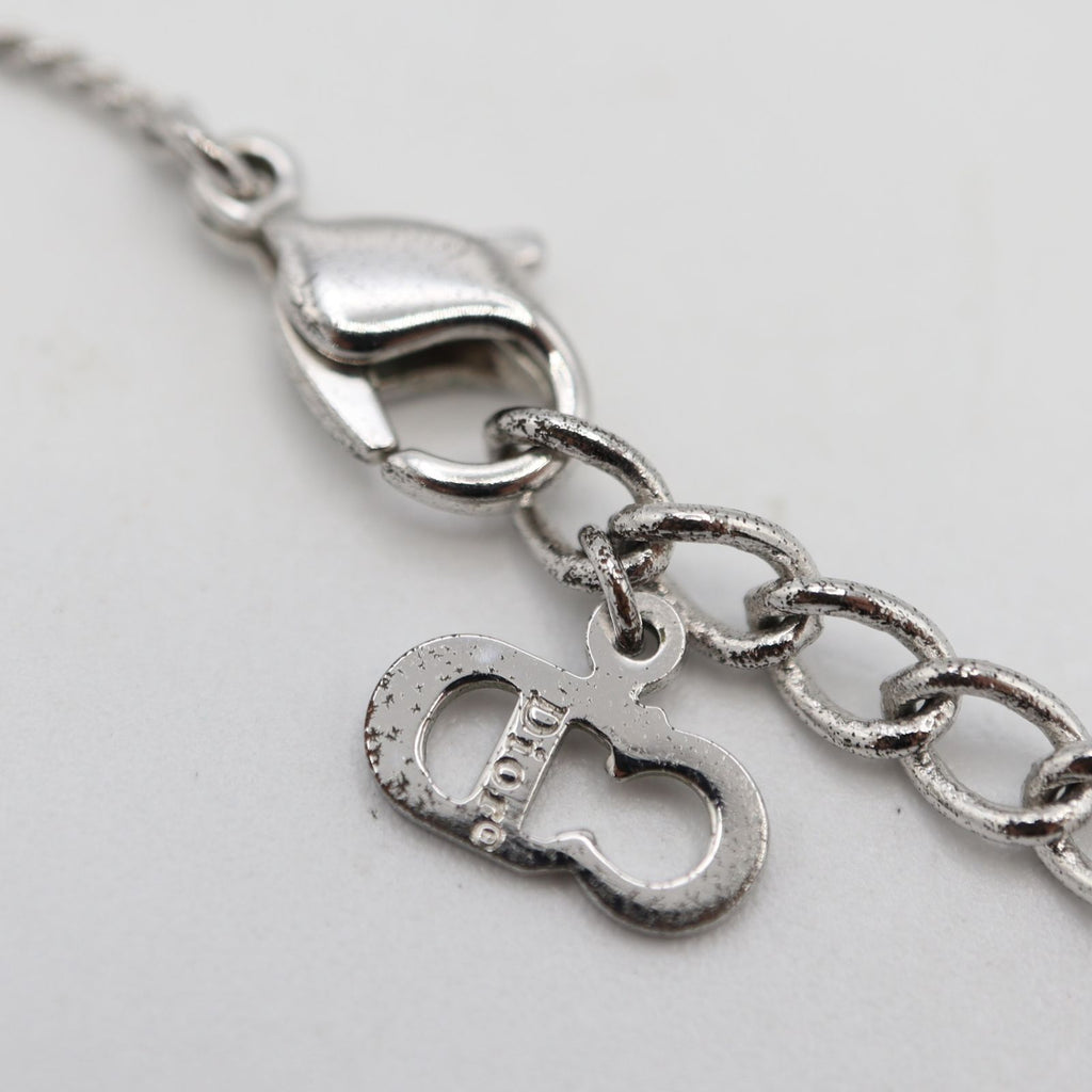Dior Necklace Heart Motif Logo Silver — view 4