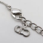 Dior Necklace Heart Motif Logo Silver — view 4