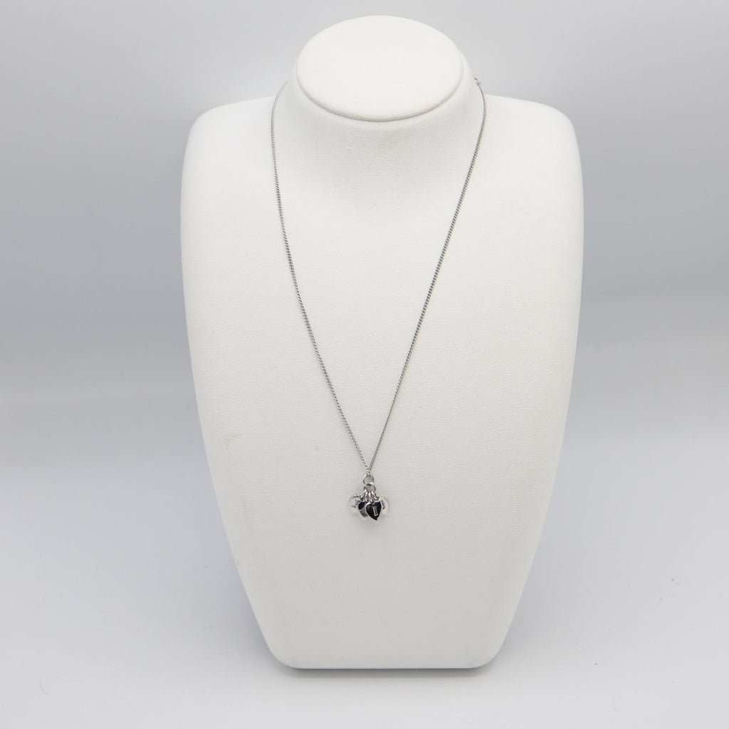 Dior Necklace Heart Motif Logo Silver — view 2