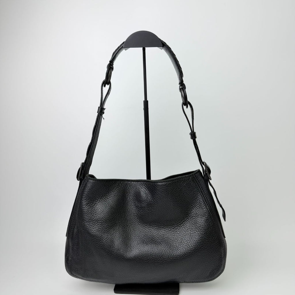 Bottega Veneta Shoulder Bag Leather Black Vintage — view 2