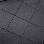 Chanel Shoulder Bag Maxi Quilted Lambskin Black Gold Flap Chain — view 5
