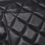 Chanel Shoulder Bag Maxi Quilted Lambskin Black Gold Flap Chain — view 6