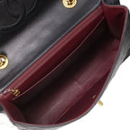 Chanel Shoulder Bag Maxi Quilted Lambskin Black Gold Flap Chain — view 8