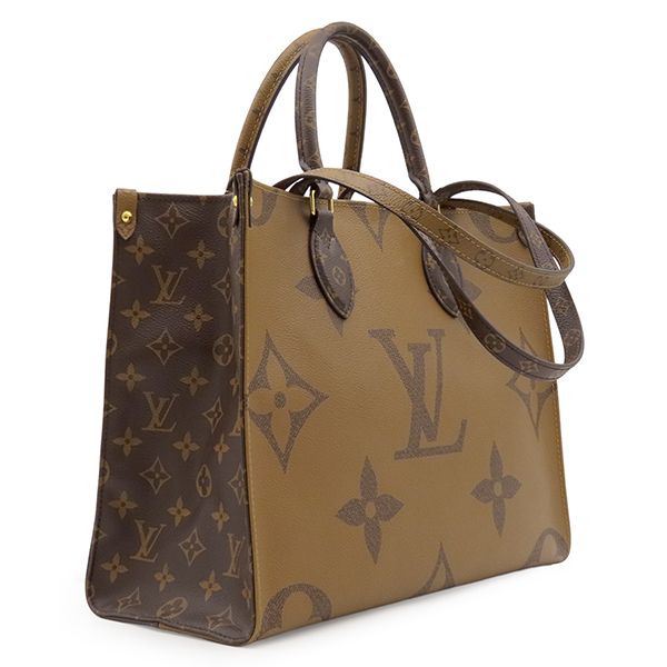 Louis Vuitton Tote Bag On The Go MM Monogram Canvas Reverse Gold — view 2