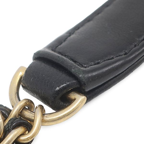 Chanel Shoulder Bag Quilted Pearl CC Logo Lambskin Black Vintage Chain — view 7