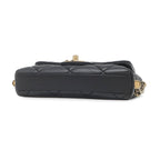 Chanel Shoulder Bag Quilted Pearl CC Logo Lambskin Black Vintage Chain — view 3