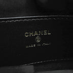 Chanel Quilted Pouch Lambskin Black Champagne Gold CC Logo Mini Bag Chain — view 8