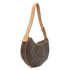 Louis Vuitton Shoulder Bag Pochette Croissant Monogram Canvas Gold Brown — view 2