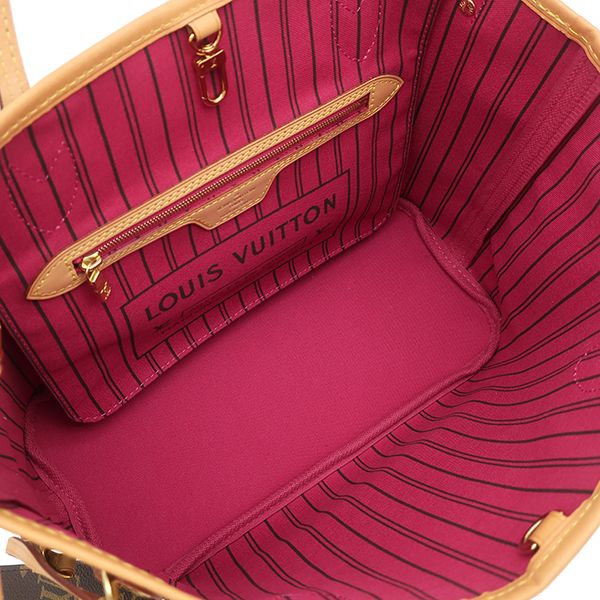 Louis Vuitton Tote Bag Neverfull PM Monogram Canvas Pivoine Gold Brown Pink — view 6