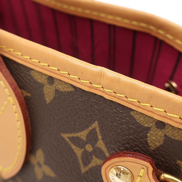 Louis Vuitton Tote Bag Neverfull PM Monogram Canvas Pivoine Gold Brown Pink — view 5