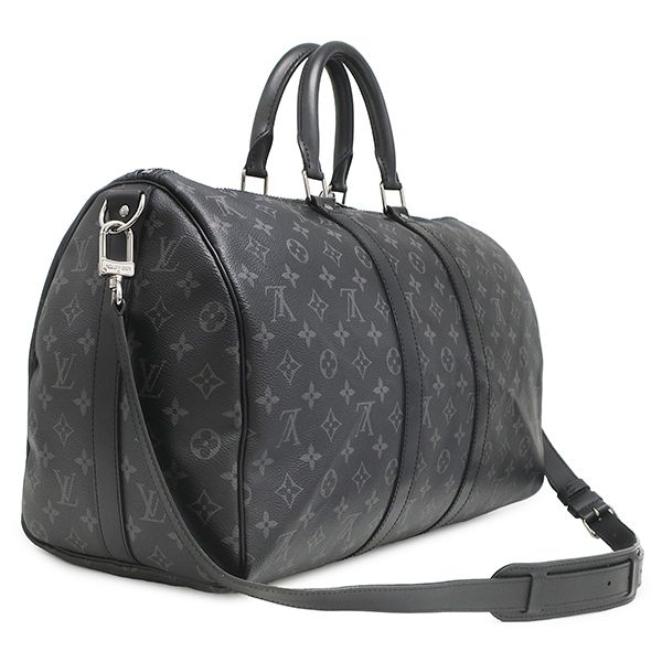Louis Vuitton Boston Bag Keepall Bandouliere 45 Monogram Eclipse Gunmetal — view 2