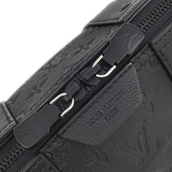 Louis Vuitton Shoulder Bag City Keepall Leather Monogram Shadow Noir Black — view 5