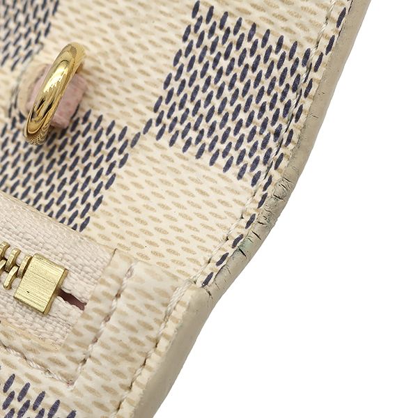 Louis Vuitton Chain Wallet Pochette Weekend Summer Trunk Leather Damier Azur — view 8