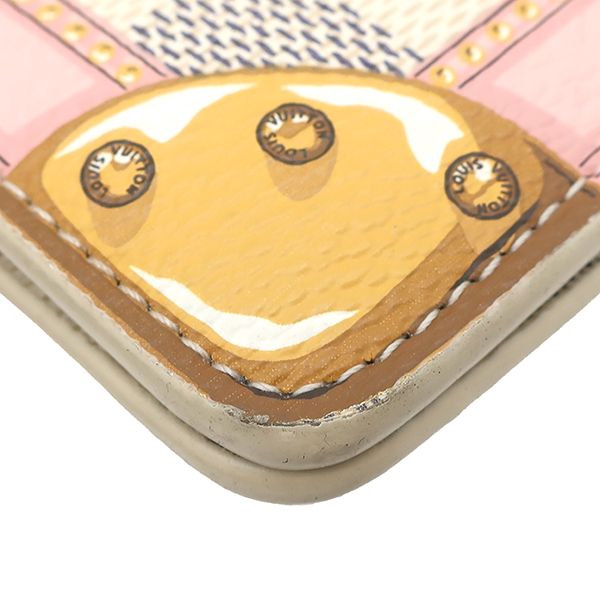 Louis Vuitton Chain Wallet Pochette Weekend Summer Trunk Leather Damier Azur — view 4