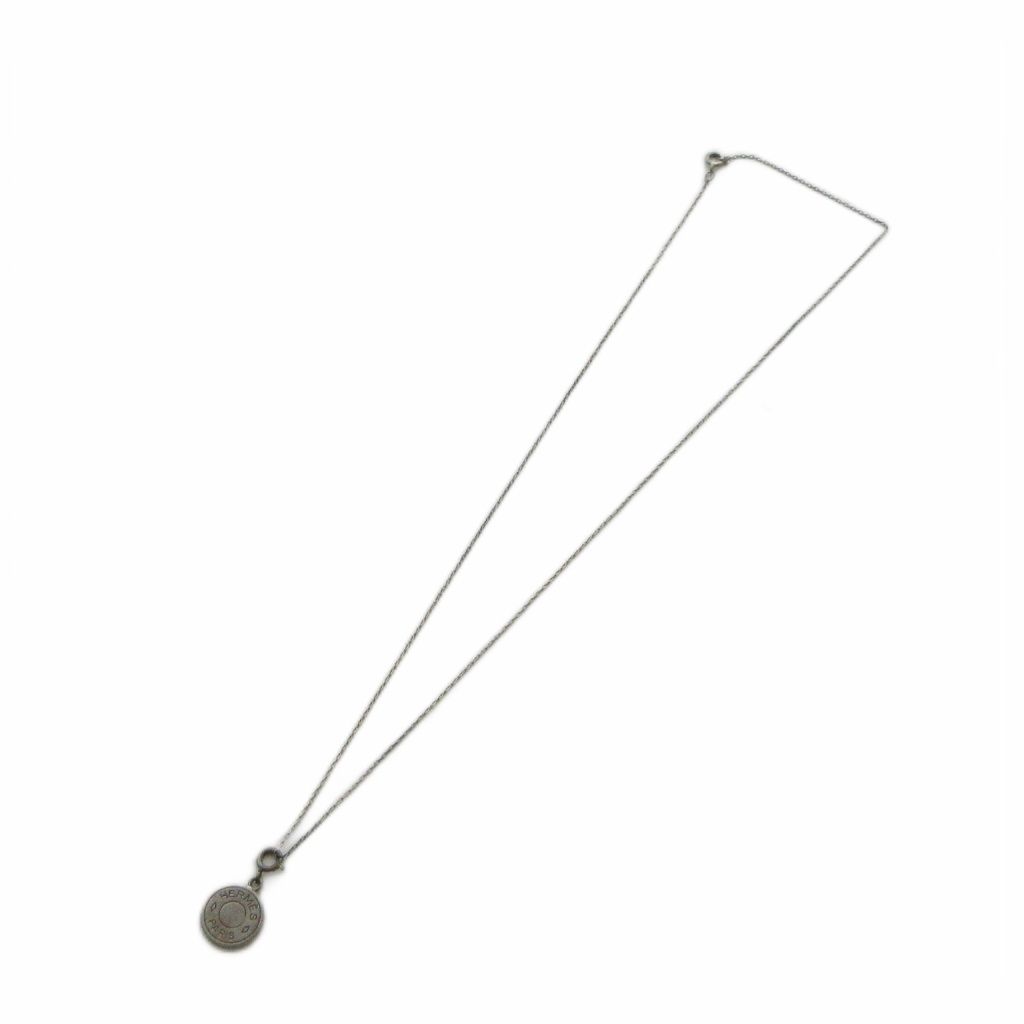 Hermes Sellier Charm Pendant Silver — view 3