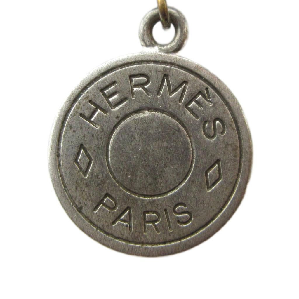 Hermes Sellier Charm Pendant Silver