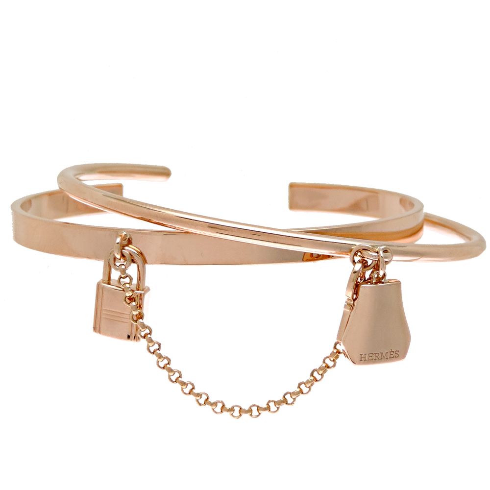 Hermes Bangle Bracelet Pink
