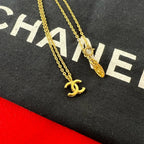 Chanel Comment Available Vintage CC Logo Motif Pendant Gold