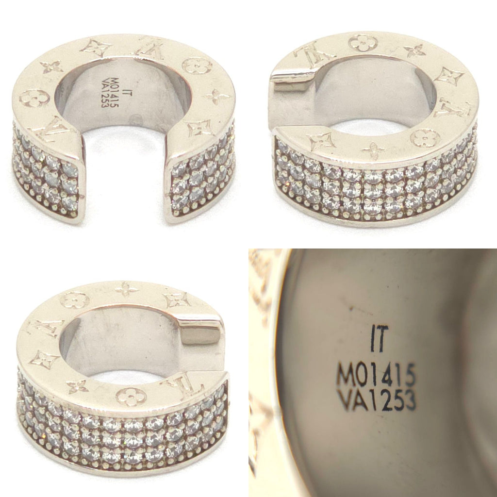 Louis Vuitton LV Light Single Strass LV Signature Monogram Flower Silver Color — view 2