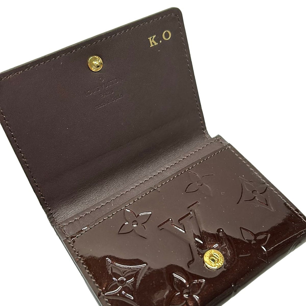 Louis Vuitton Business Card Case Monogram Vernis Envelope Holder Amarante — view 3
