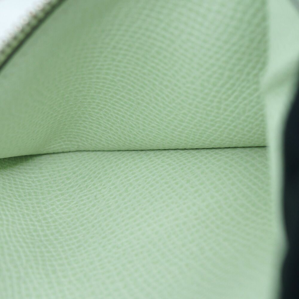 Hermes Bearn Compact Vert Fizz Epsom Bifold Wallet Silver Green — view 8