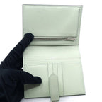 Hermes Bearn Compact Vert Fizz Epsom Bifold Wallet Silver Green — view 6