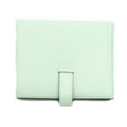 Hermes Bearn Compact Vert Fizz Epsom Bifold Wallet Silver Green — view 2