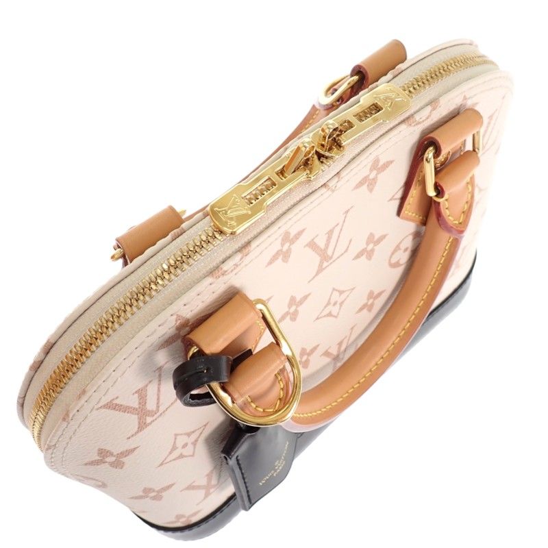 Louis Vuitton Alma 2-Way Bag Handbag Monogram Dune Beige Gold — view 6