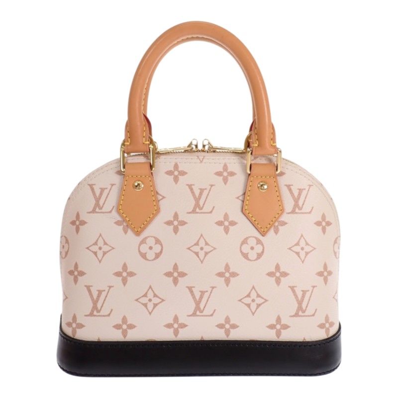 Louis Vuitton Alma 2-Way Bag Handbag Monogram Dune Beige Gold — view 3