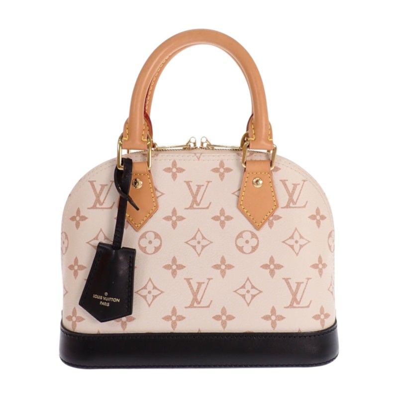 Louis Vuitton Alma 2-Way Bag Handbag Monogram Dune Beige Gold — view 2