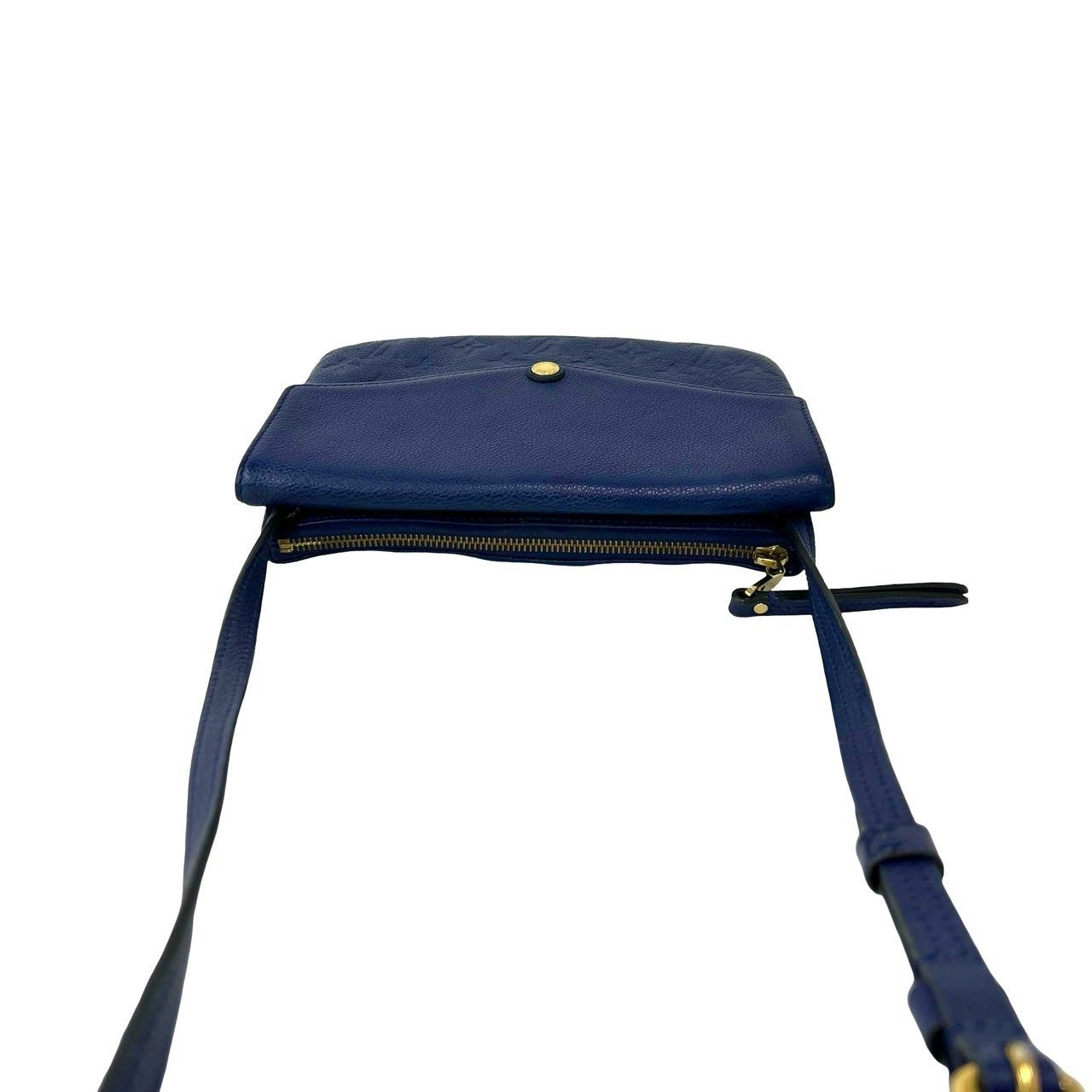 Louis Vuitton Monogram Empreinte Leather Shoulder Bag Pochette Blue — view 4