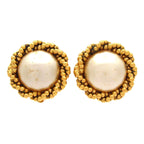 Chanel Earrings Gold Ivory