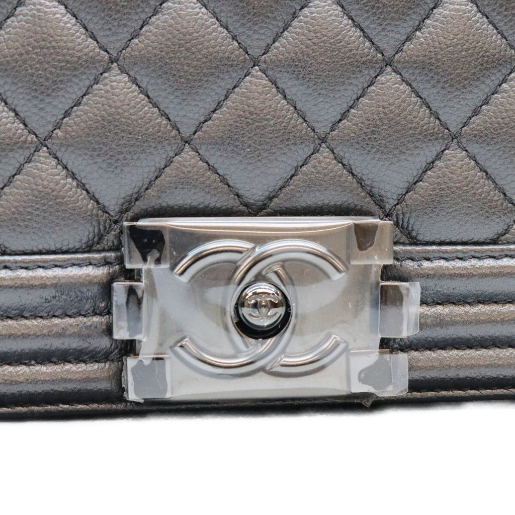 Chanel Black Caviar So Boy 25 Medium Bag — view 6