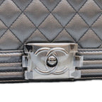 Chanel Black Caviar So Boy 25 Medium Bag — view 6