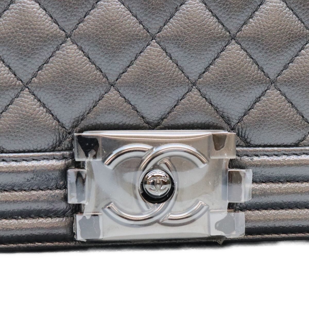 Chanel Black Caviar So Boy 25 Medium Bag — view 6
