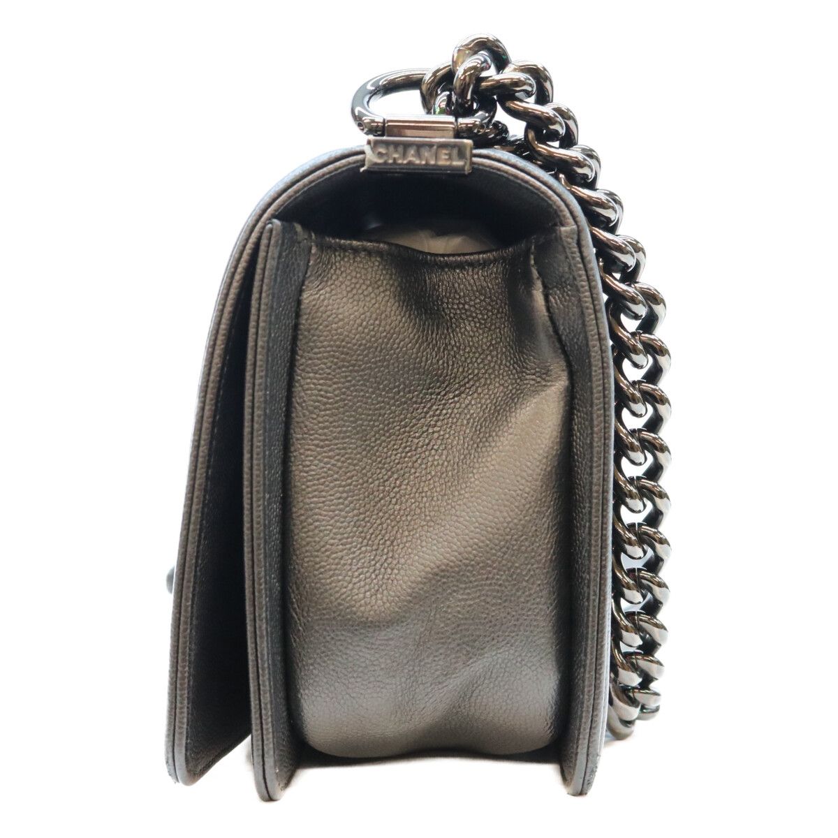 Chanel Black Caviar So Boy 25 Medium Bag — view 2