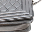 Chanel Black Caviar So Boy 25 Medium Bag — view 8