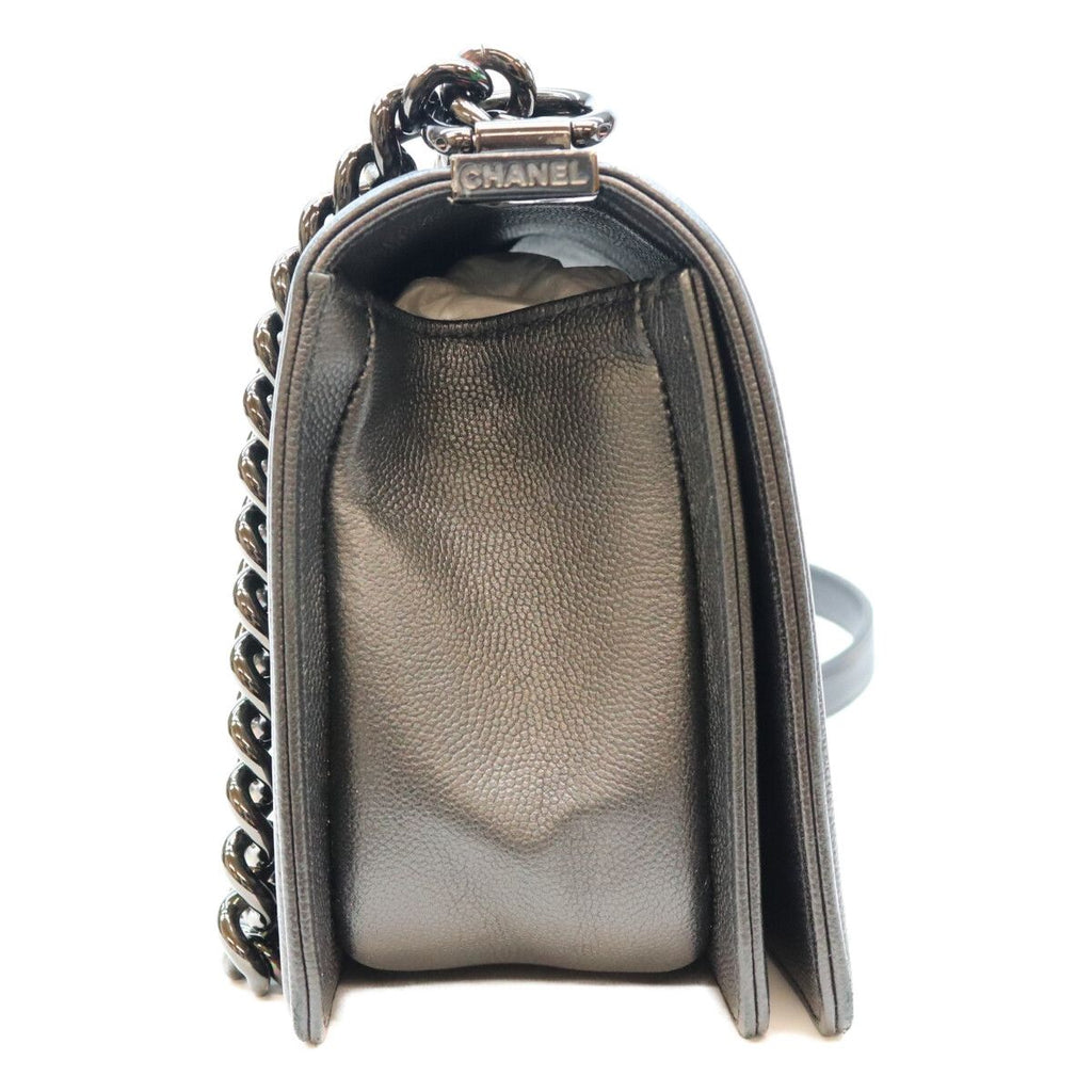 Chanel Black Caviar So Boy 25 Medium Bag — view 4
