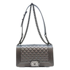 Chanel Black Caviar So Boy 25 Medium Bag