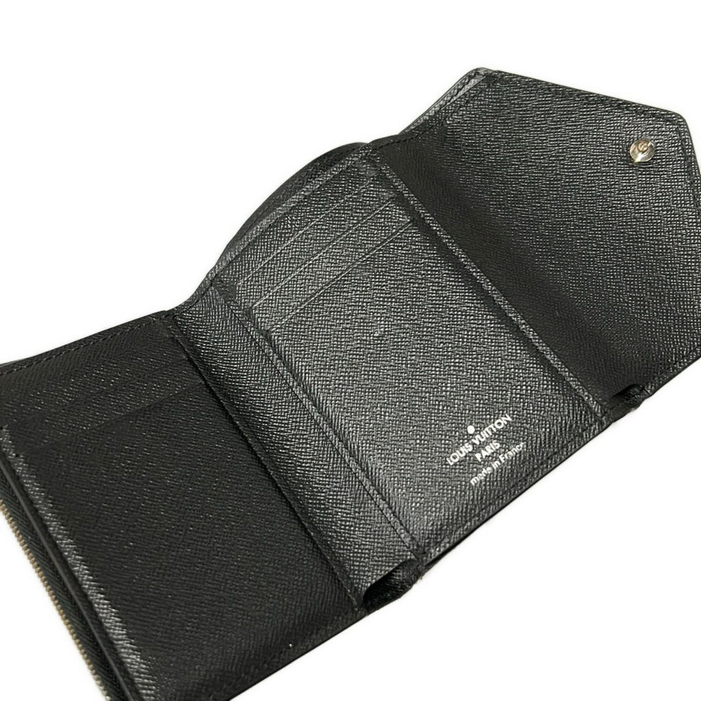 Louis Vuitton Trifold Wallet Epi Portefeuille Victorine Noir Leather — view 4
