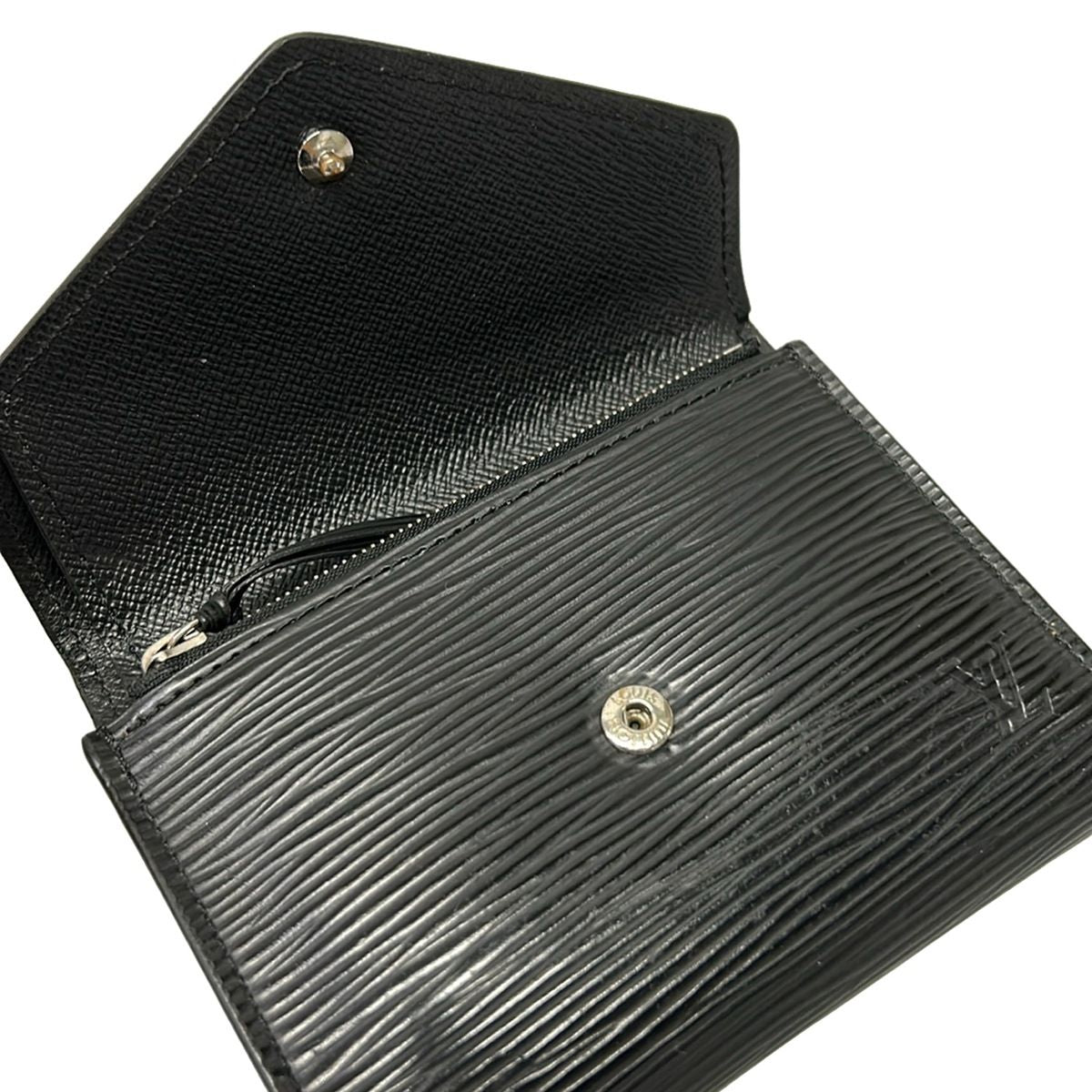Louis Vuitton Trifold Wallet Epi Portefeuille Victorine Noir Leather — view 3