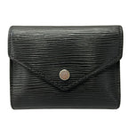 Louis Vuitton Trifold Wallet Epi Portefeuille Victorine Noir Leather