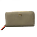 Gucci Wallet GG Marmont Beige Zip Around Leather